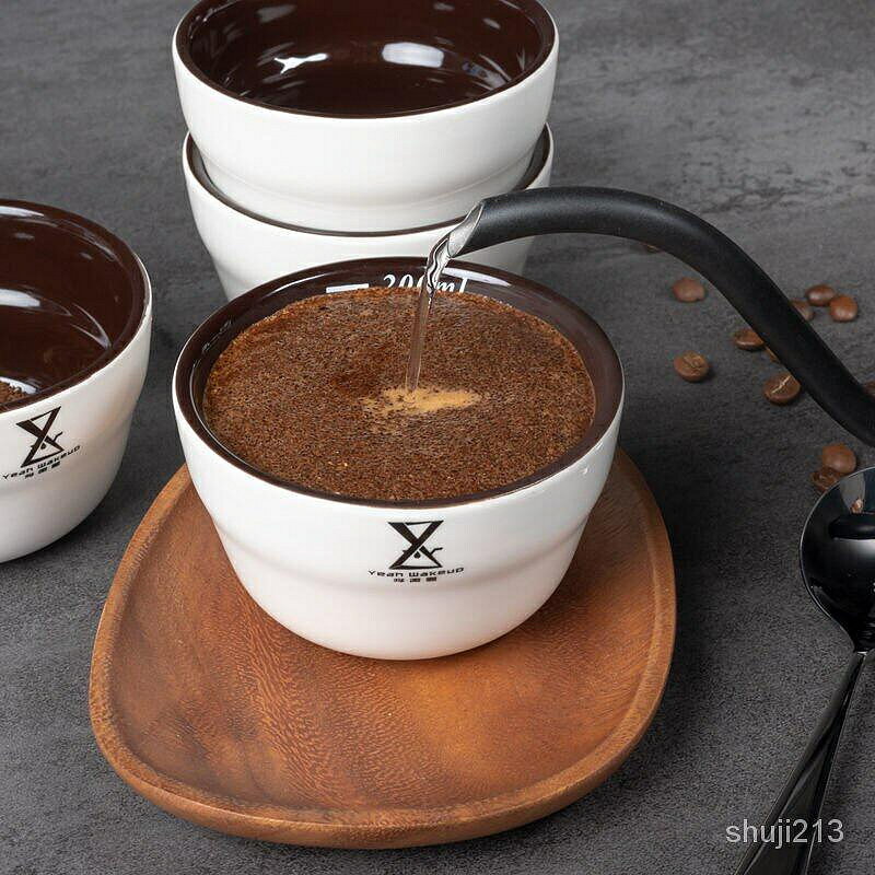 （咖啡用品與配件）杯測碗&原裝配件 專業陶瓷咖啡杯測碗 cupping cup評測杯200ML不鏽鋼杯測勺 多功