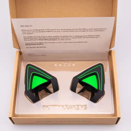 Razer雷蛇北海巨妖貓耳朵耳機配件粉晶電競電腦遊戲裝飾網紅周邊【北歐家居生活】