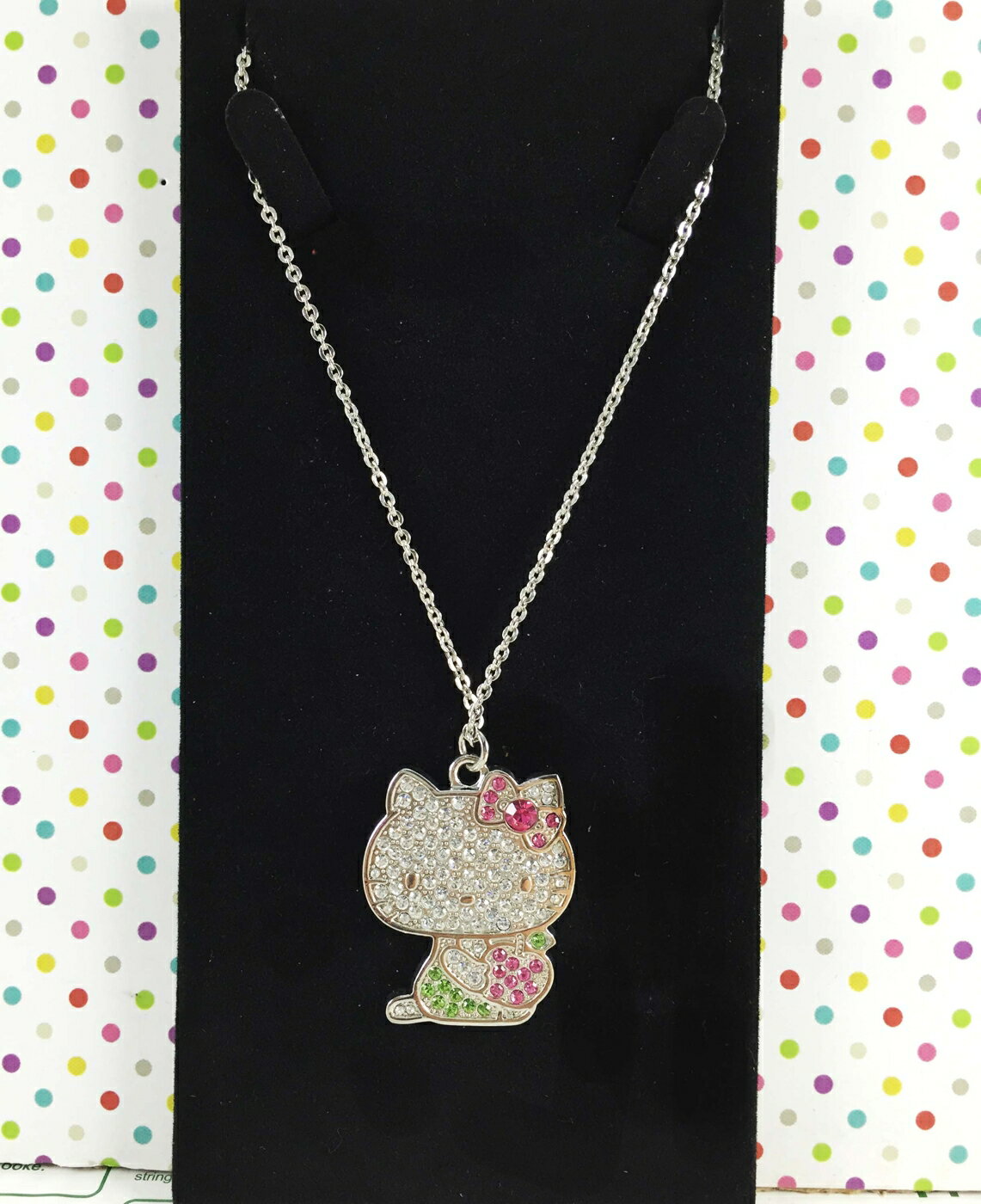 【震撼精品百貨】Hello Kitty 凱蒂貓 造型項鍊-綠蘋果 震撼日式精品百貨