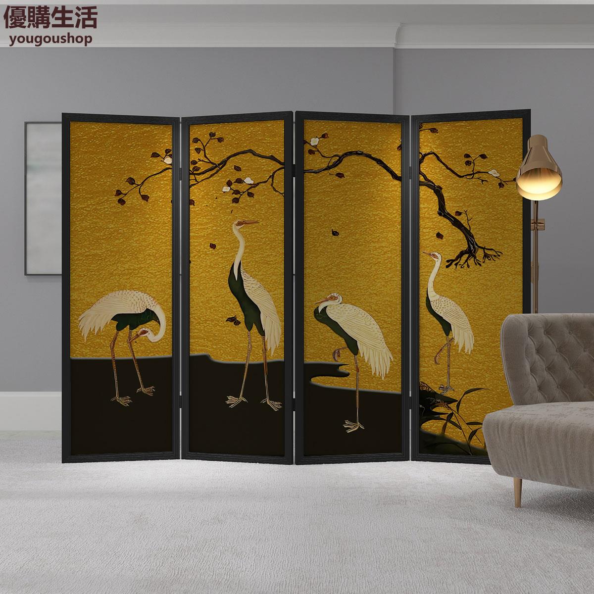 優購生活~定製梵而中古式實木屏風隔斷客廳臥室遮擋家用辦公室折疊移動定製折屏定製 屏風櫃 屏風 隔間 客廳 玄關櫃 隔板 屏風架訂製 可付費上門安裝