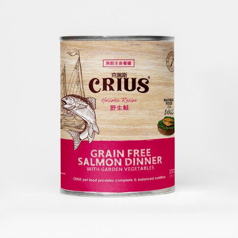 【CRIUS 克瑞斯】全齡犬罐 天然紐西蘭 低敏無穀 單一純肉 主食罐 野生鮭 375G 0