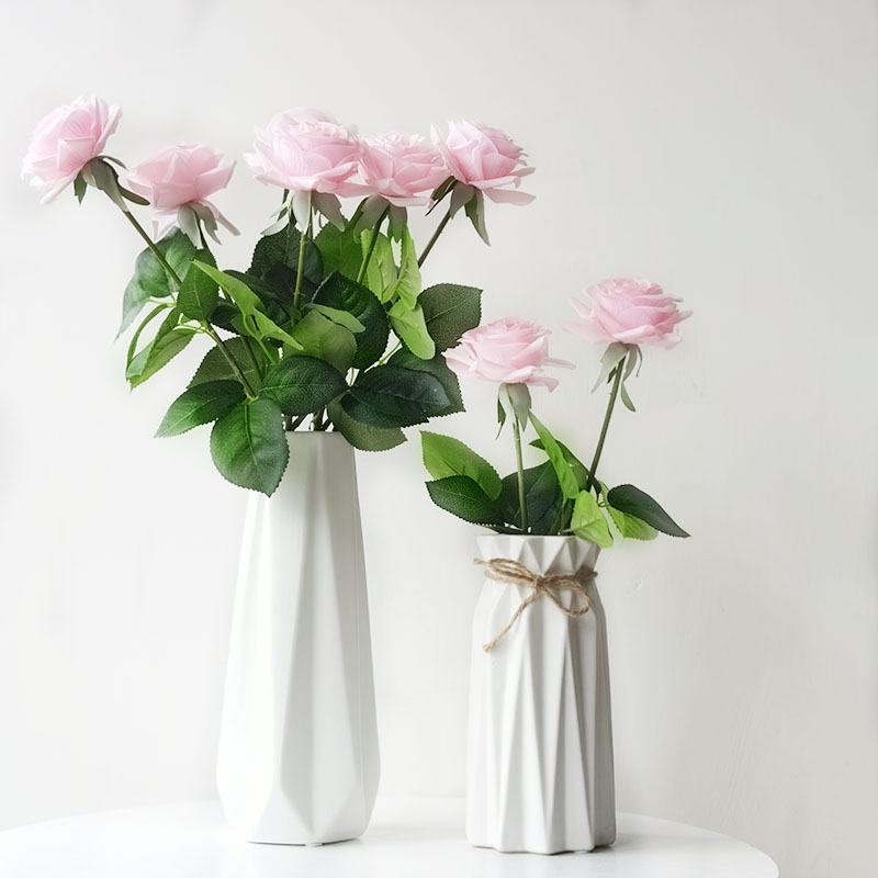 高仿真玫瑰花手感保濕假花 客廳家居裝飾品人造花婚慶裝飾絹花