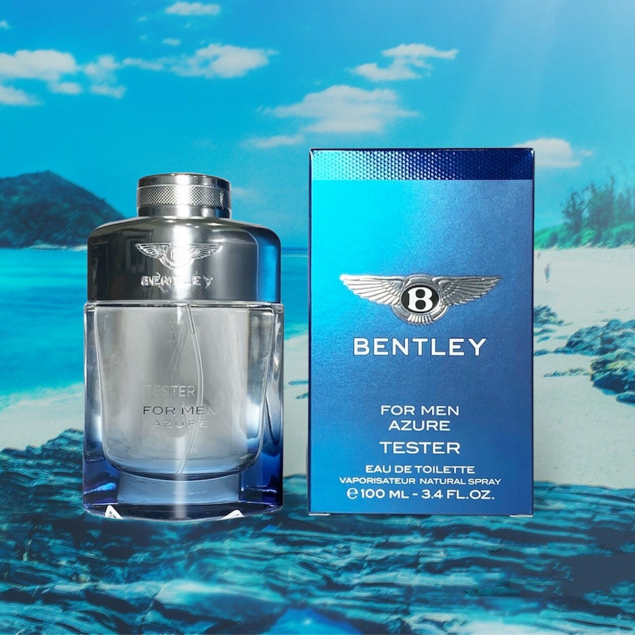 BENTLEY For Men Azure 賓利藍天 男性淡香水 Tester 100ML ❁香舍❁ 99購物節｜滿額「免運費」