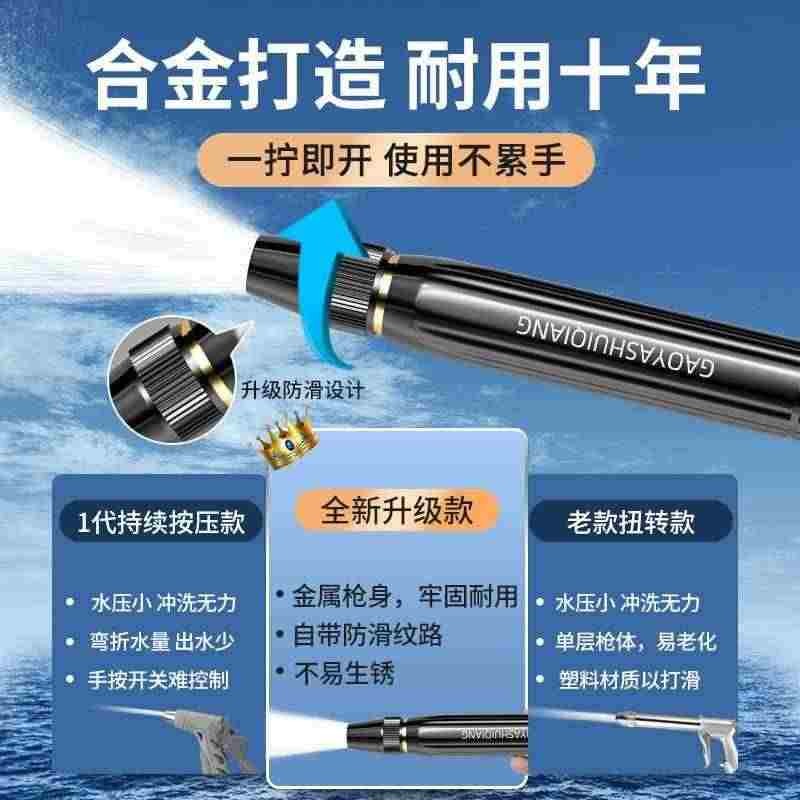 勁捷科技魔法水槍高壓伸縮水管小腦斧精選增壓軟管家洗車用噴槍頭