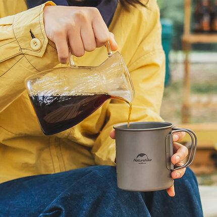 Naturehike挪客純鈦水杯戶外露營杯鈦碗鈦杯酒杯子咖啡杯可攜式水壺
