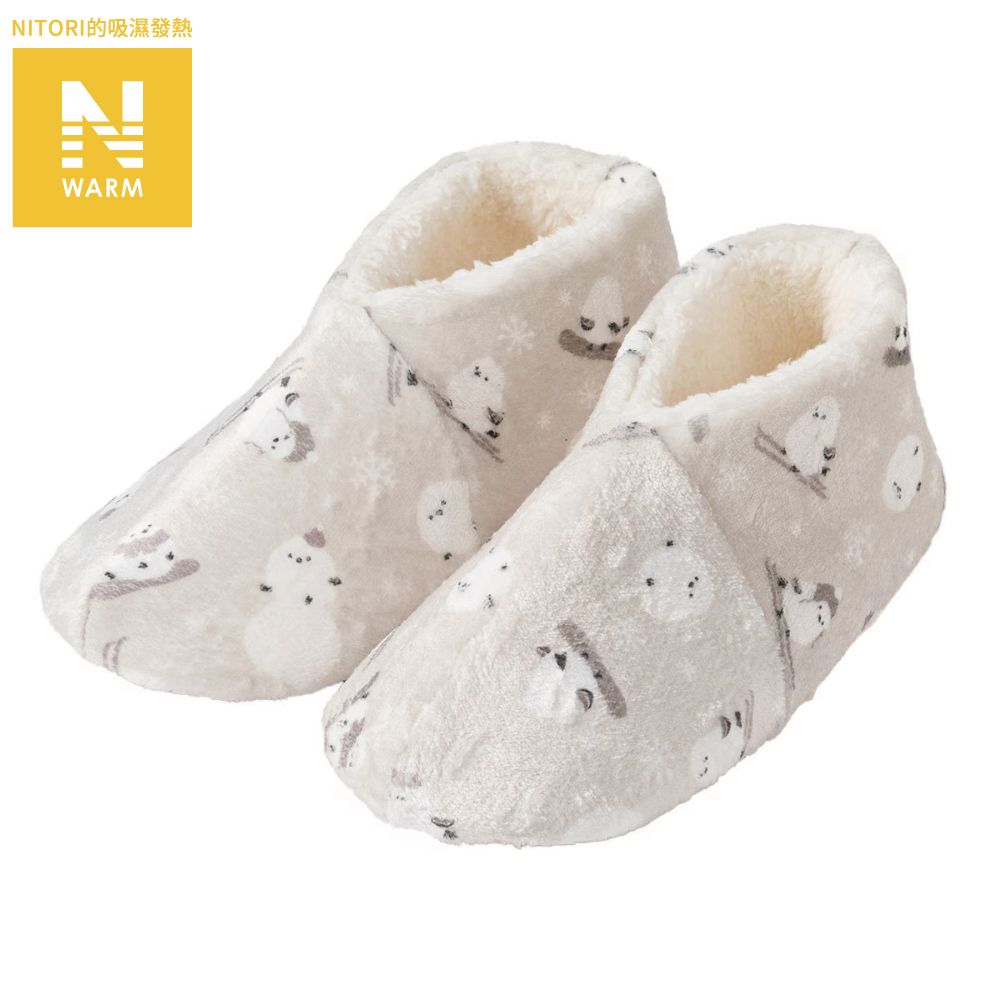 【DECO HOME商品】吸濕發熱 包頭室內拖鞋 N WARM SHIMAENAGA 長尾山雀 MO M(DH) NITORI宜得利家居