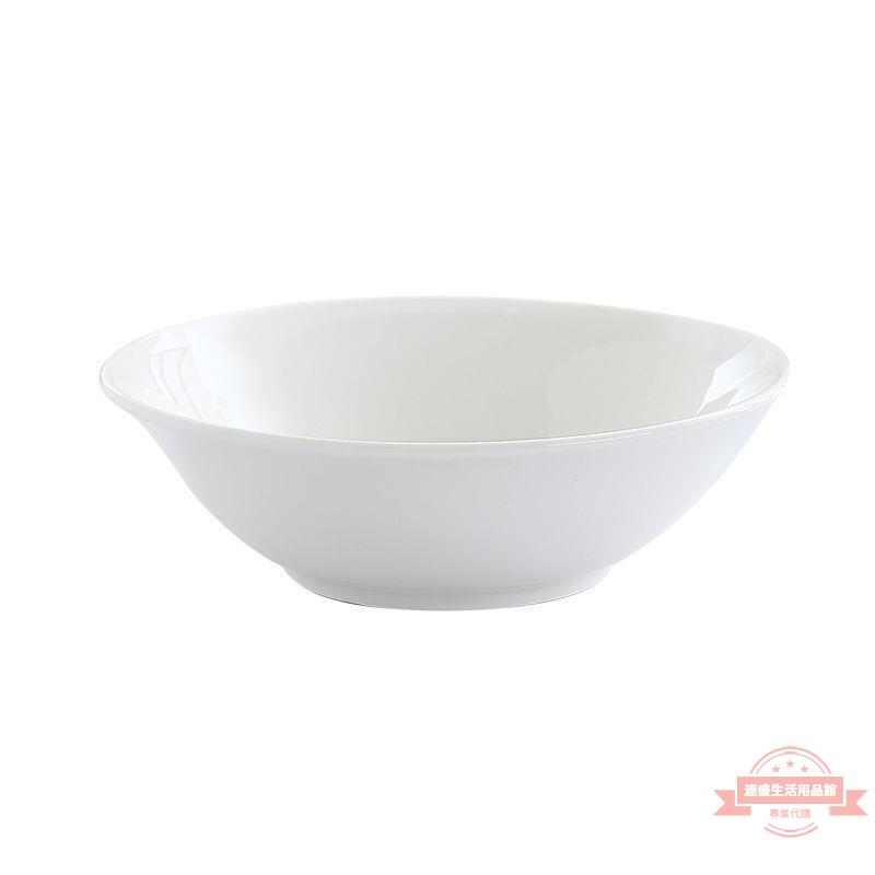 面碗批發商用10個裝陶瓷斗碗白色沙拉碗碗盛菜碗湯碗湯粉碗餐具