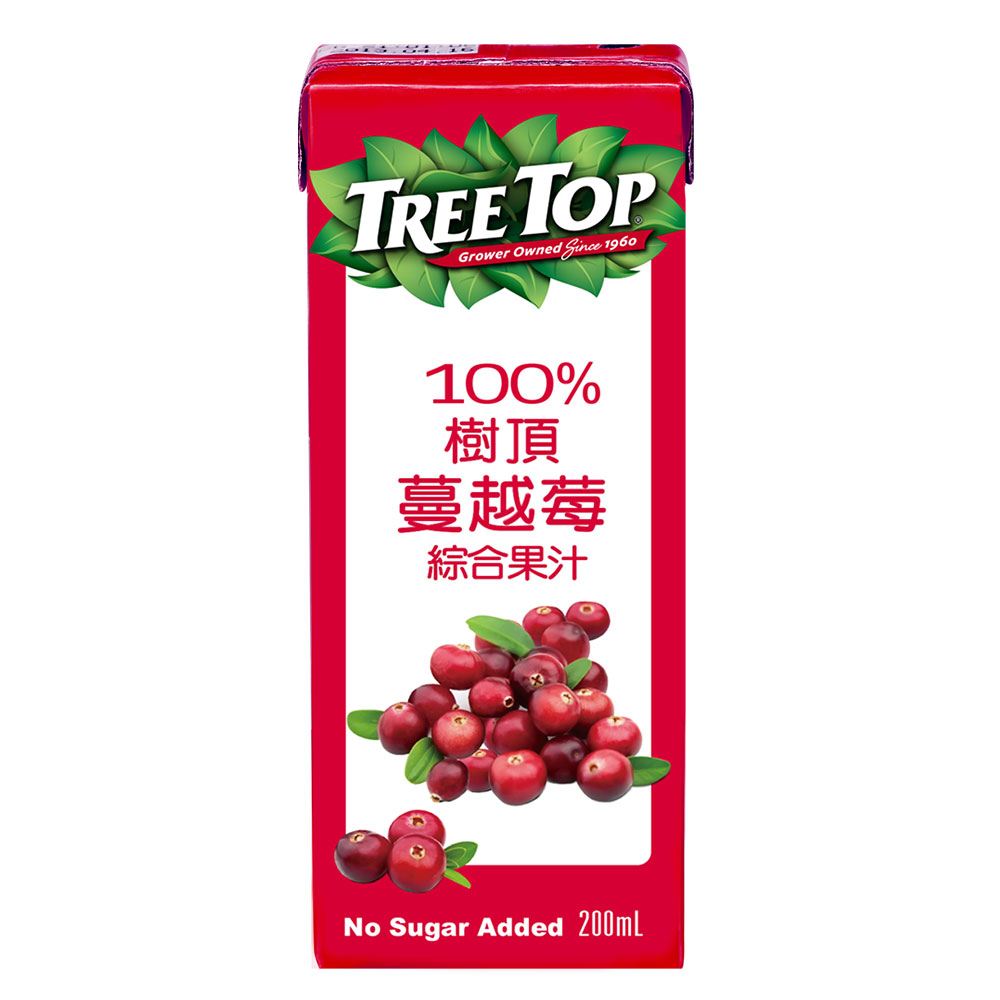 樹頂100%純蔓越莓汁6入