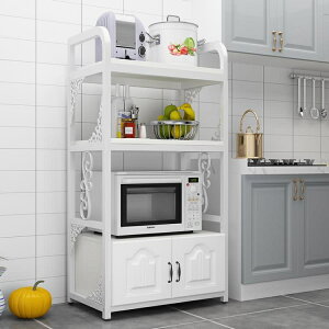置物架 歐式廚房置物架落地省空間鍋架家用儲物多層微波爐架子烤箱收納櫃