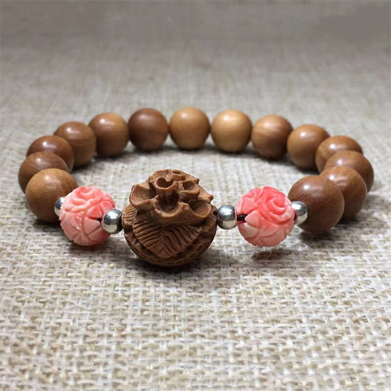 【巴黎精品】現貨+預購 天然檀木項鍊紫檀項鏈沉香木質吊墜飾雕刻掛件轉運除穢淨化開運-手工男女飾品a1ki8