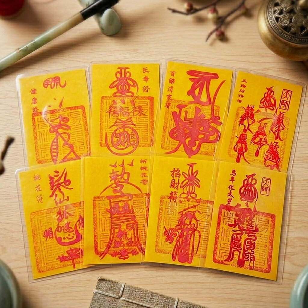 【開運小物】硃砂銅錢符咒 八款符咒 祈求平安 補運祈福 消災解厄