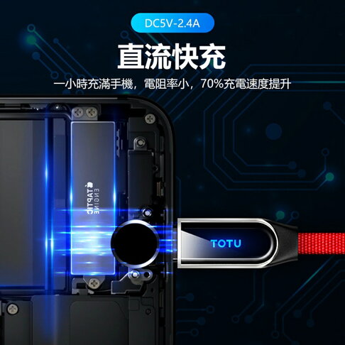 【TOTU】星爍系列Lightning快充傳輸數據線1.2M BLA047【APP享6%回饋】 2