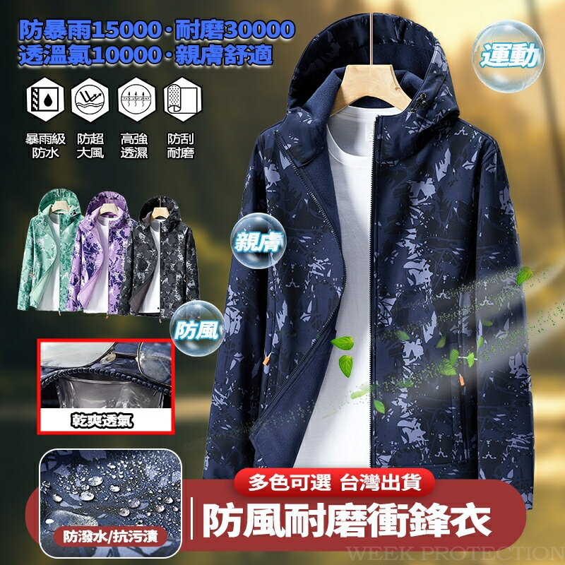 Week ONE牌同工廠 情侶款衝鋒衣外套 加絨外套男 防風防水登山服 軟殼衝鋒外套 滑雪服 機能外套 釣魚服 保暖外套