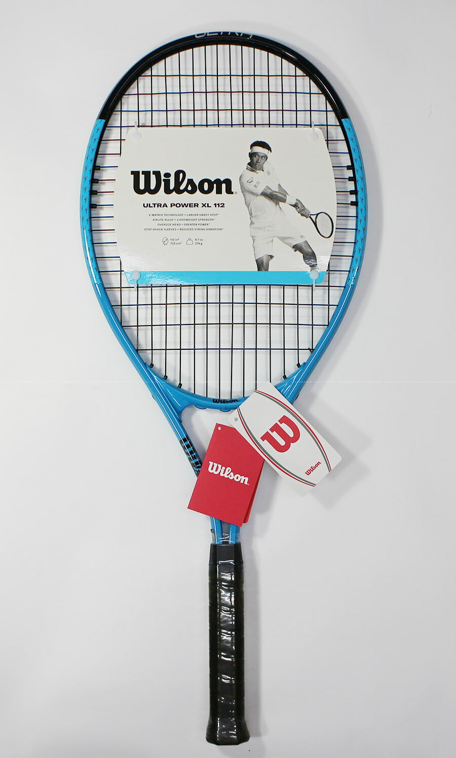WILSON Ultra Power XL 112成人休閒網球拍 穿線拍 碳纖維 WR055310U2藍 [陽光樂活](E7)