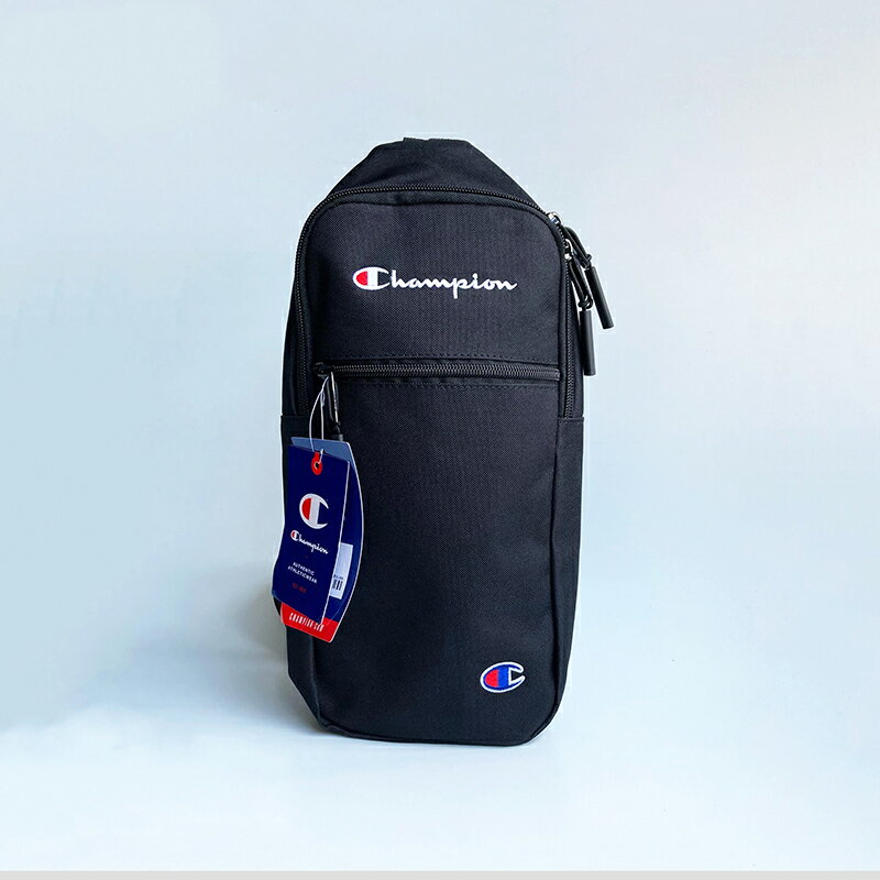 美國百分百【全新真品】Champion 冠軍 腰包 斜背包 小包 男包 黑色 BH48