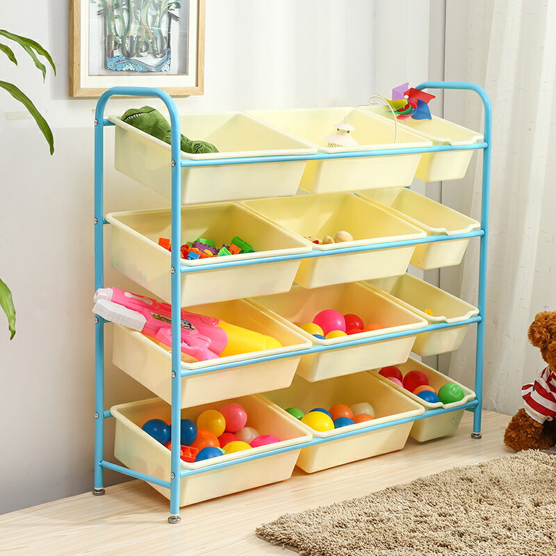 鐵藝兒童玩具收納架寶寶置物架家用客廳多層儲物經濟型整理箱