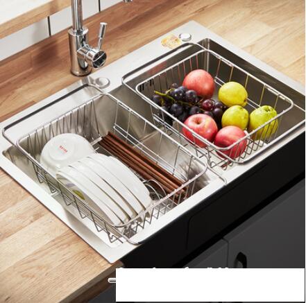 洗碗池水槽瀝水架晾碗筷收納放伸縮廚房碗盤控水水池置物架碗架盤