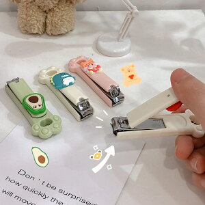 可愛卡通指甲剪女生單個裝折疊便攜式創意兒童指甲刀家用指甲鉗
