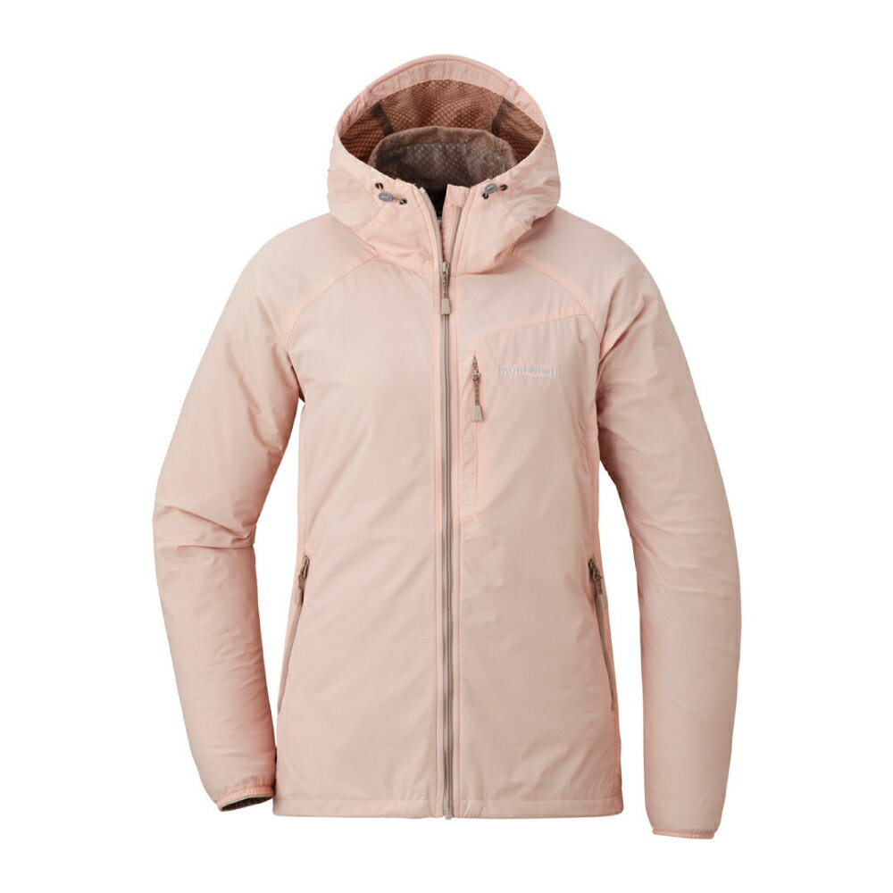 【Mont-Bell 日本 女 LT SHELL PARKA 連帽風衣《珊瑚粉》】1106646/防風外套/風雨衣/透氣夾克