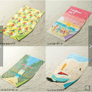 【日本進口】印花大尺寸浴巾-100%純棉吸水大浴巾