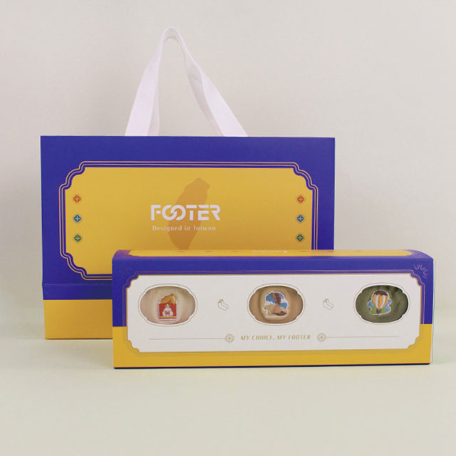 FOOTER 女王的熱氣球－台灣襪禮盒組 除臭襪 襪子 交換禮物 過年送禮 ( SET-A) 6
