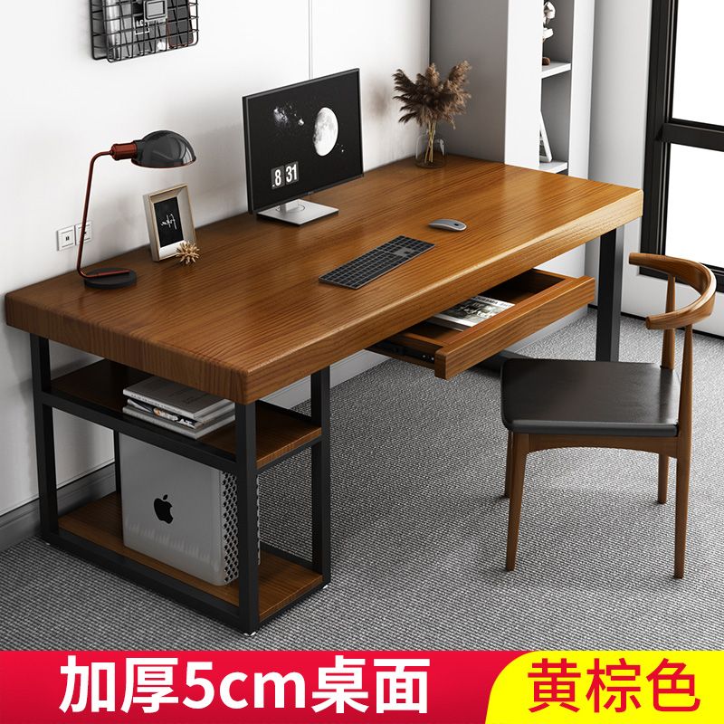 實木電腦桌臺式桌家用加厚加固老板桌辦公桌實木會議桌書桌子203Y 公司貨
