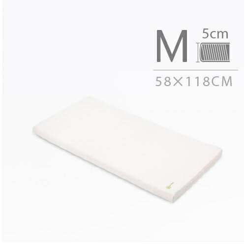 【贈3M布乳膠護頭枕】媽咪小站 - VE 有機棉嬰兒護脊床墊 M (5cm)