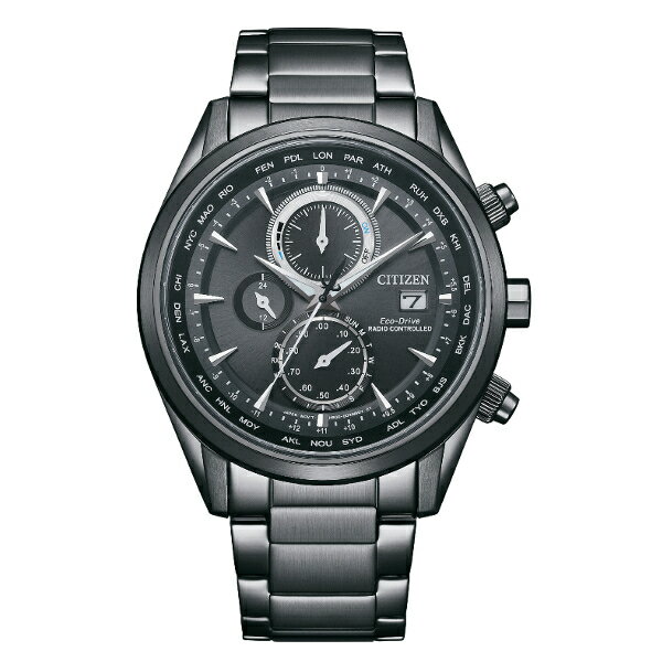 CITIZEN星辰 GENT'S系列 AT8265-81E 空中之鷹光動能電波時計腕錶 黑色款43.0mm｜樂天全館特惠中★指定刷卡回饋10%