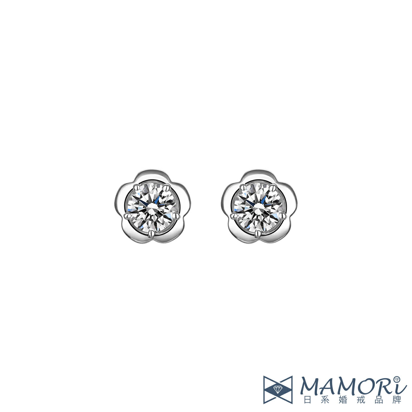【MAMORi日系婚戒】紀念鑽飾｜鑽石耳環-18K金