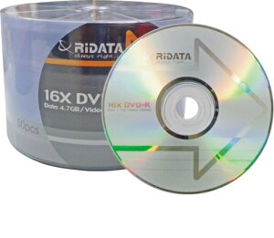 RIDATA 錸德 DVD+R 光碟片 (16X 4.7GB) (50片/桶)