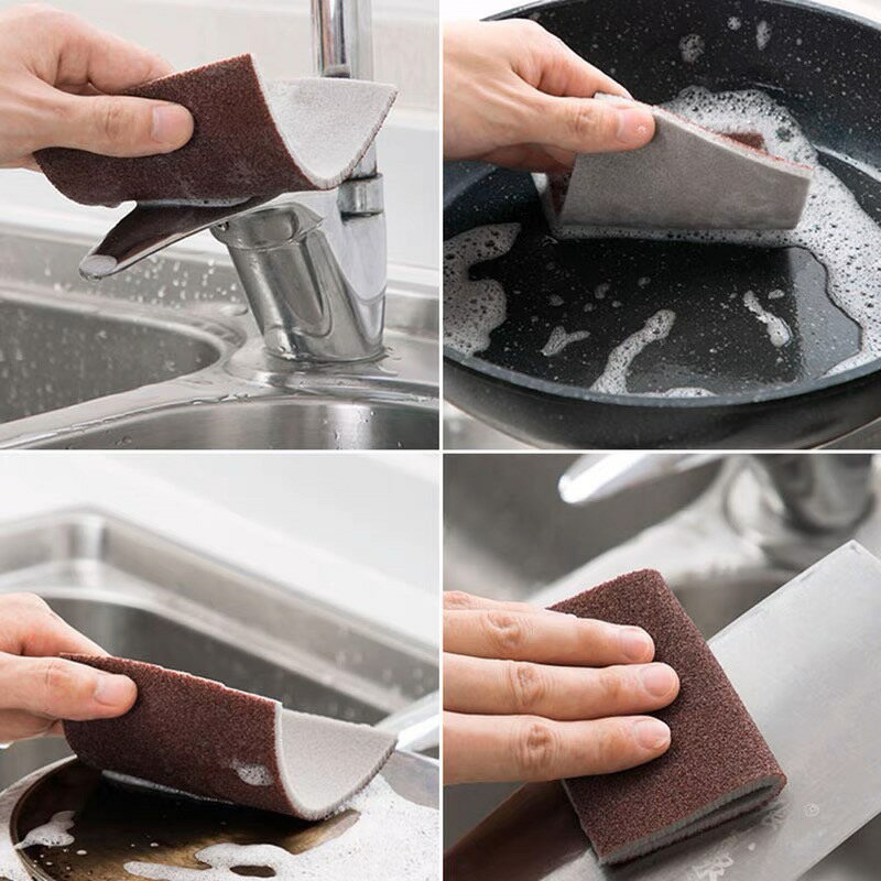 [沐沐屋]強力金鋼砂海綿擦 百潔布 洗碗巾 薄片 金剛砂海綿 1