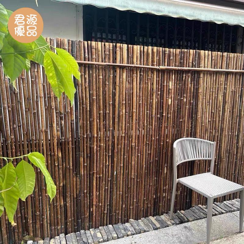 柵欄 竹籬笆 圍欄 廠家直銷竹籬笆柵欄花園圍欄碳化防腐竹竿圍墻護欄戶外庭院竹子