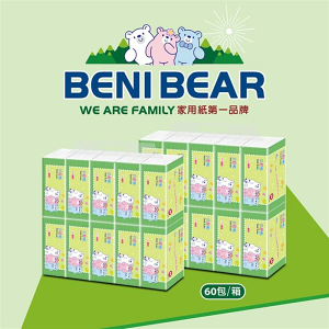 【BeniBear邦尼熊】抽取式家用紙100抽x60包/箱