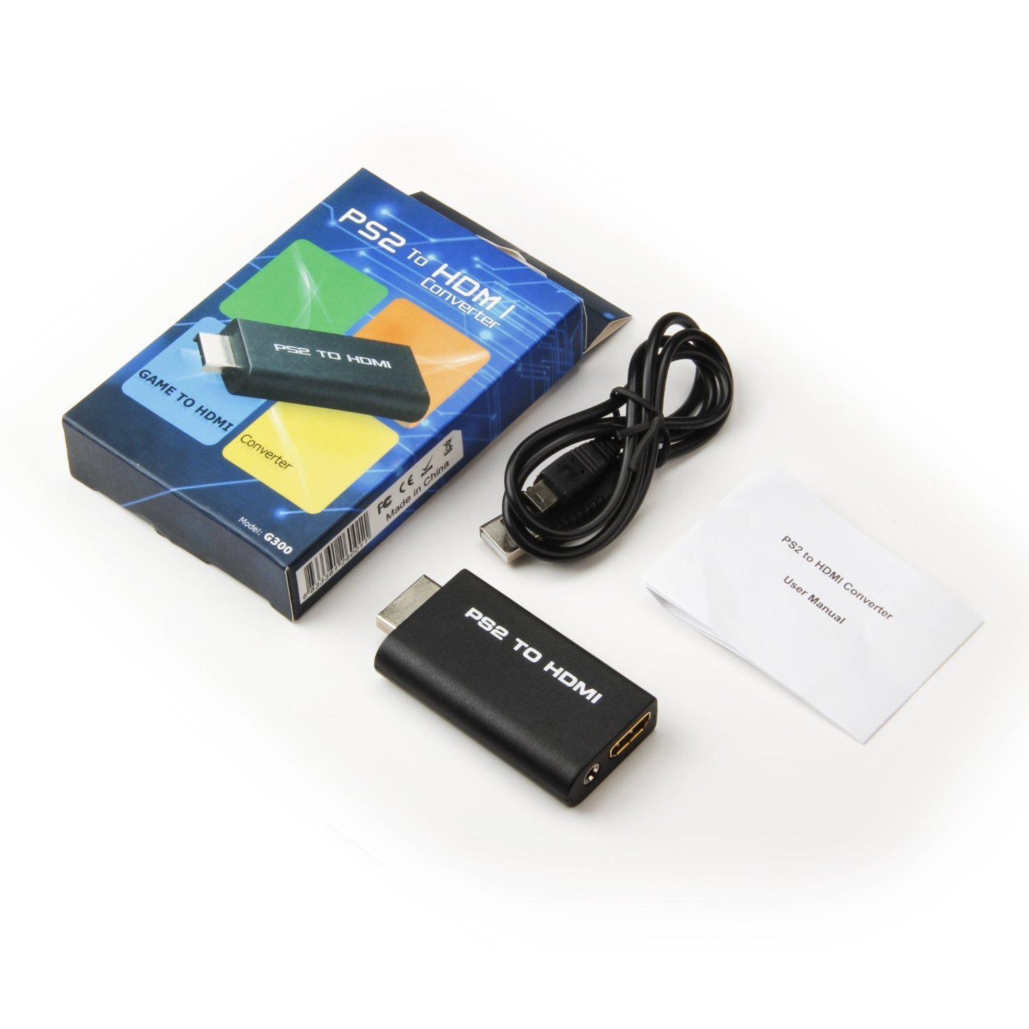 PS2 TO HDMI PS2轉HDMI 帶音影片轉換器 PS2 HDMIl轉接頭遊戲機線