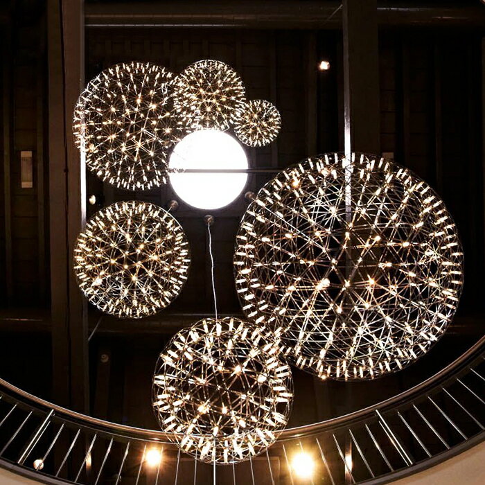創意個性現代簡約LED煙花滿天星客廳餐廳樣板房會所火花球圓吊燈