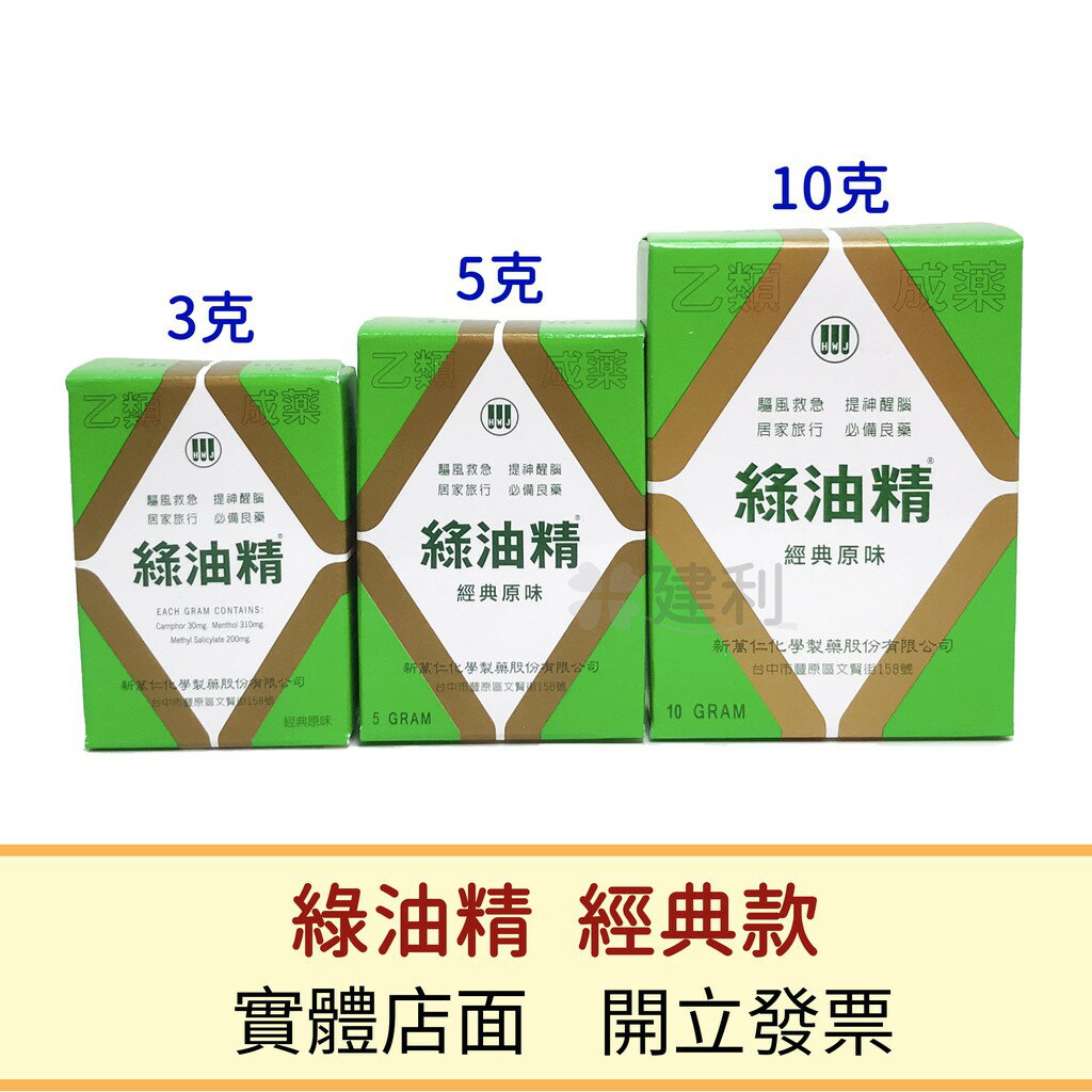 綠油精GREEN OIL(3克/5克/10克)-建利健康生活網