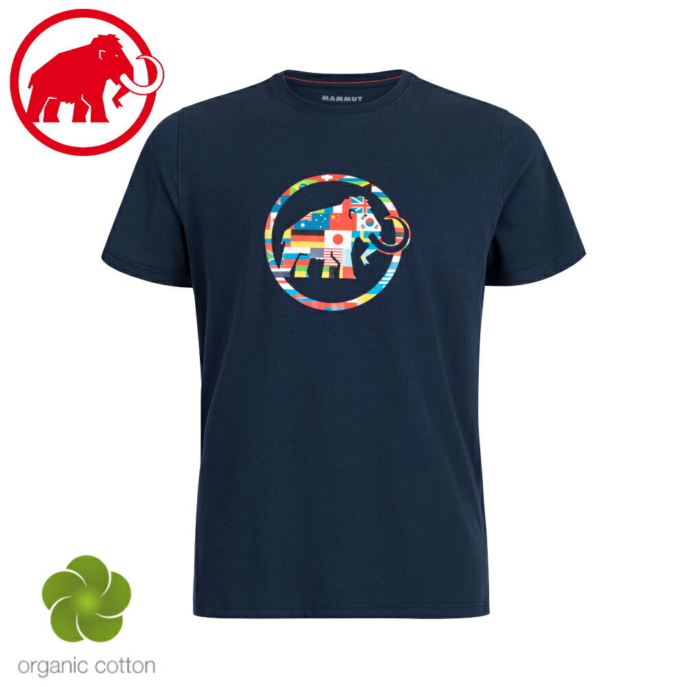 【MAMMUT 長毛象 男 Nations T-Shir 短袖世界T《海洋藍》】1017-02220/排汗衣/棉T/休閒運動衣