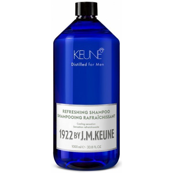 KEUNE 1922 紳藍 薄荷涼感洗髮精+壓頭 1000ml ★七彩美容百貨｜【滿額享最高折1100 APP下單點數4%】