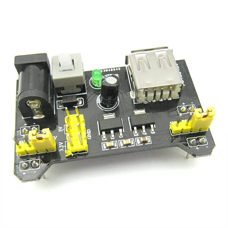 麵包板 電源模組 相容5V 3.3V MB-102電源板 雙路5V/3.3黑色