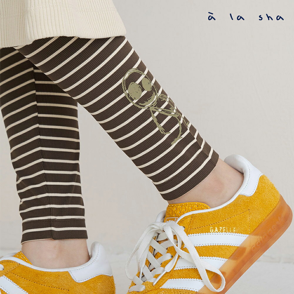 a la sha 阿財條紋舒適內搭褲 1