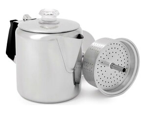 【【蘋果戶外】】GSI 65206 美國 Glacier Stainless 6 Cup Perc w/Silicone Handle 不鏽鋼過濾式咖啡壺