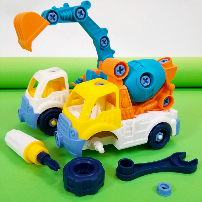 可拆卸拆裝工程車兒童擰螺絲拼組裝寶寶3歲2動手腦益智力男孩玩具