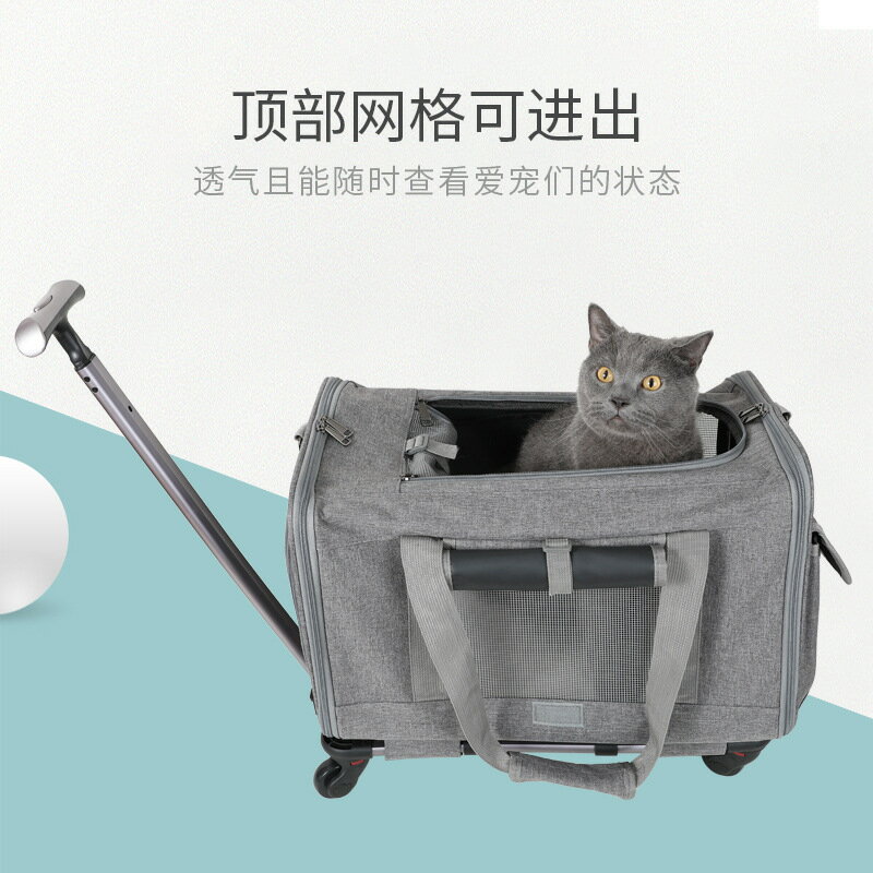 貓包拉桿箱大號兩只貓外出便攜寵物透氣單肩可拆卸折疊狗包手提包