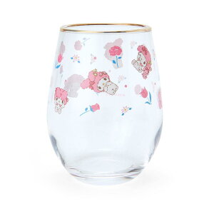 真愛日本 美樂蒂 花朵 日本製 金邊 玻璃杯 不倒翁杯 杯子 酒杯 杯 禮物 ID42