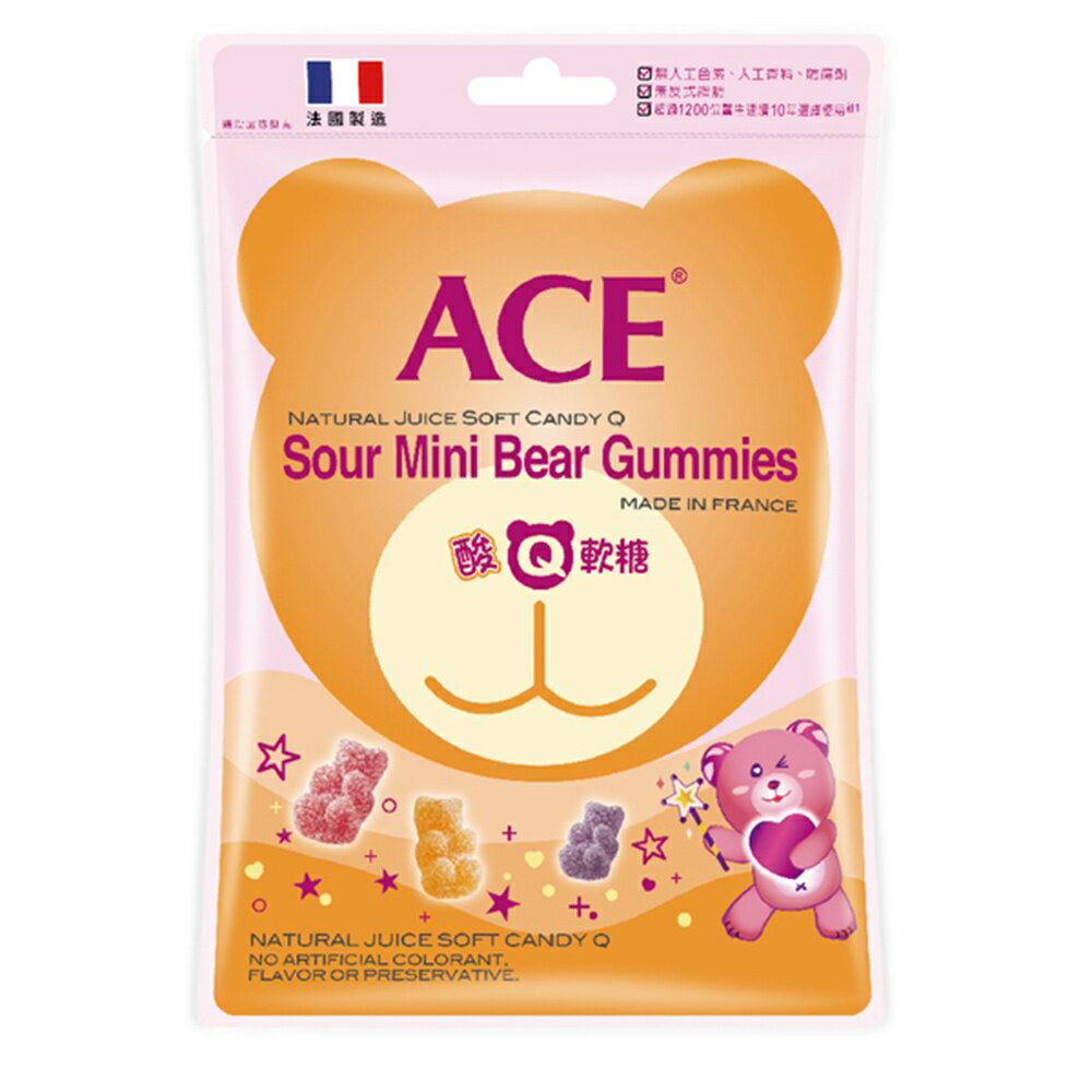 ＵＴＯ｜ACE法國進口酸Ｑ軟糖 綜合水果口味/台灣公司貨/開立發票