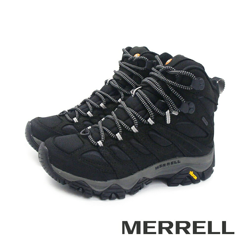MERRELL(女)MOAB 3 APEX MID WP防水健行高筒登山鞋 女鞋-黑色