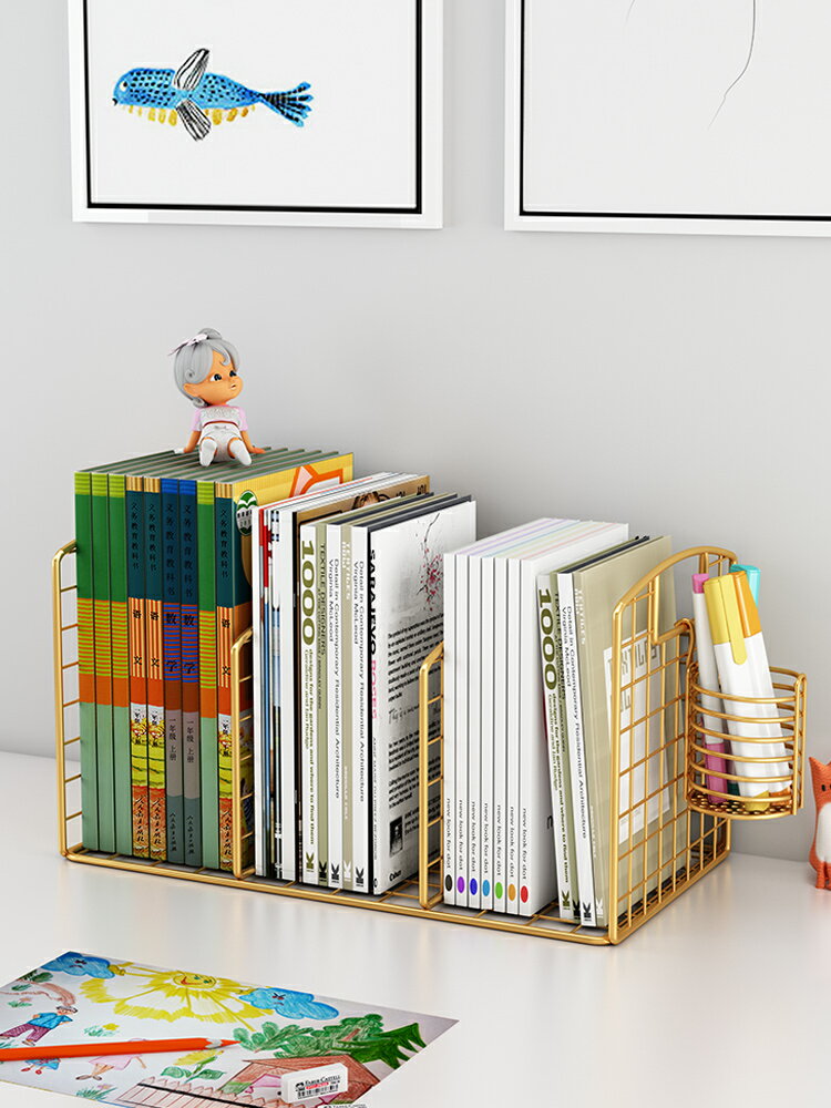 書架兒童桌面置物架學生桌上書架小型書柜書桌上的分層收納整理架