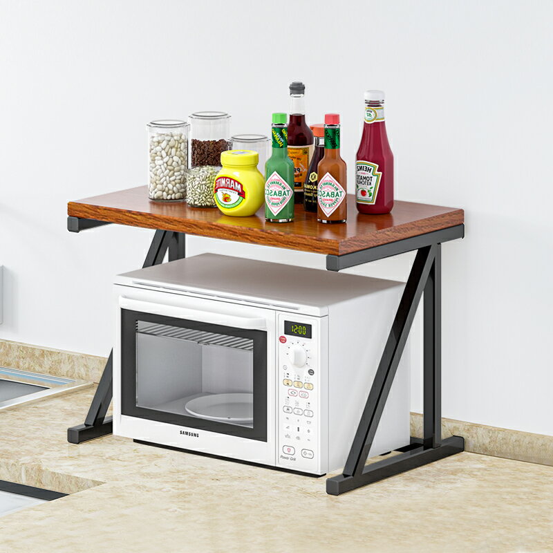 廚房置物架落地多層收納架臺面雙層烤箱架子廚房用品微波爐置物架