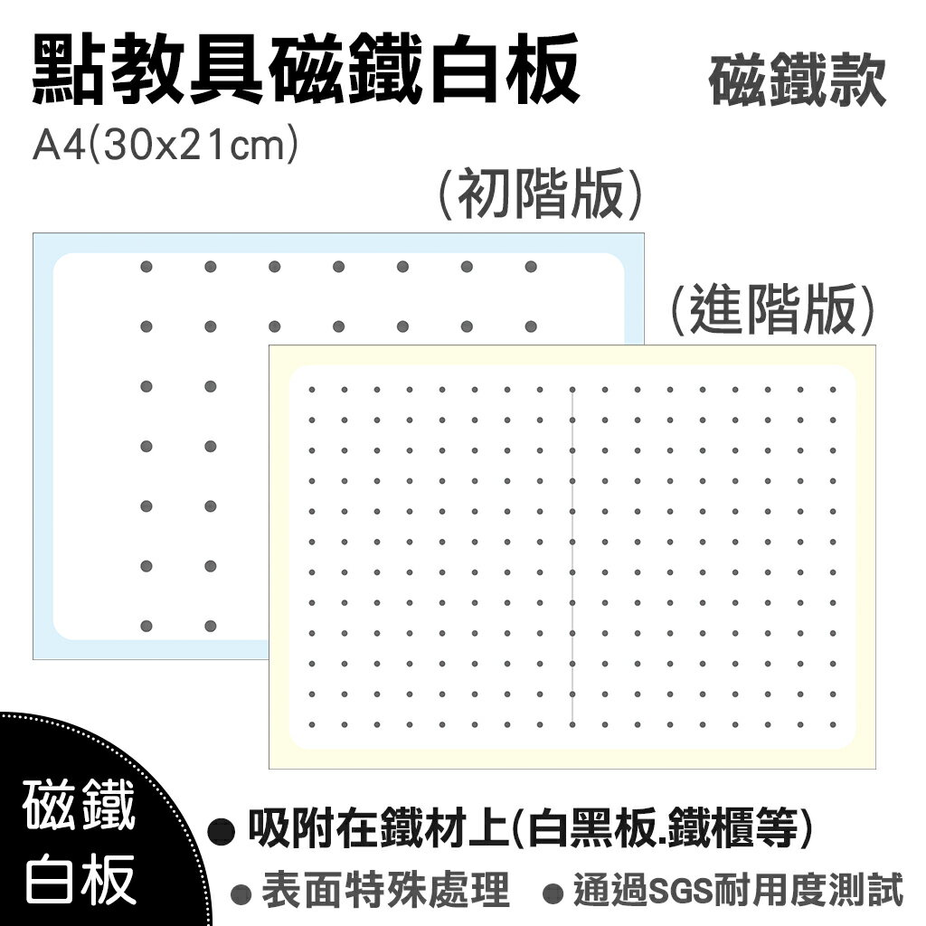 【WTB磁鐵白板】 點的教具30x21cm 進階版/初階版/鏡像原理/ 冰箱磁鐵白板