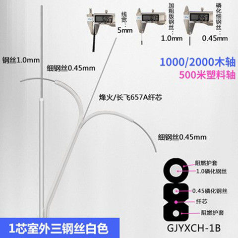 【台灣公司 超低價】皮線光纖1000米室外線光纖線室內外1/2/4芯入戶線單模光纖線光纜 2